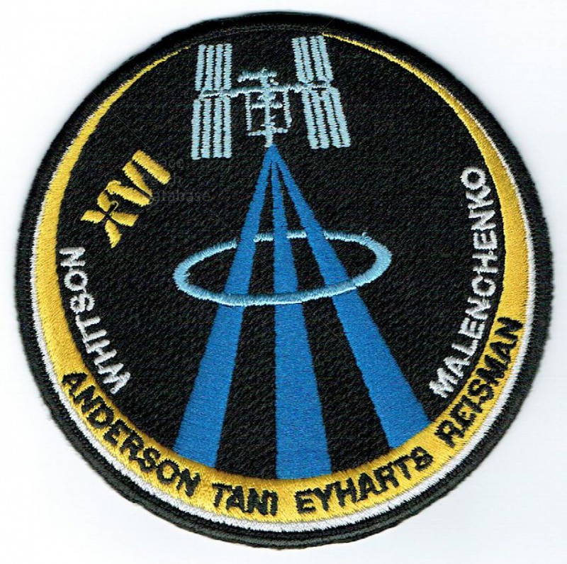 ISS Expedition 16 - A-B Emblem - With Names | Space Patch Database