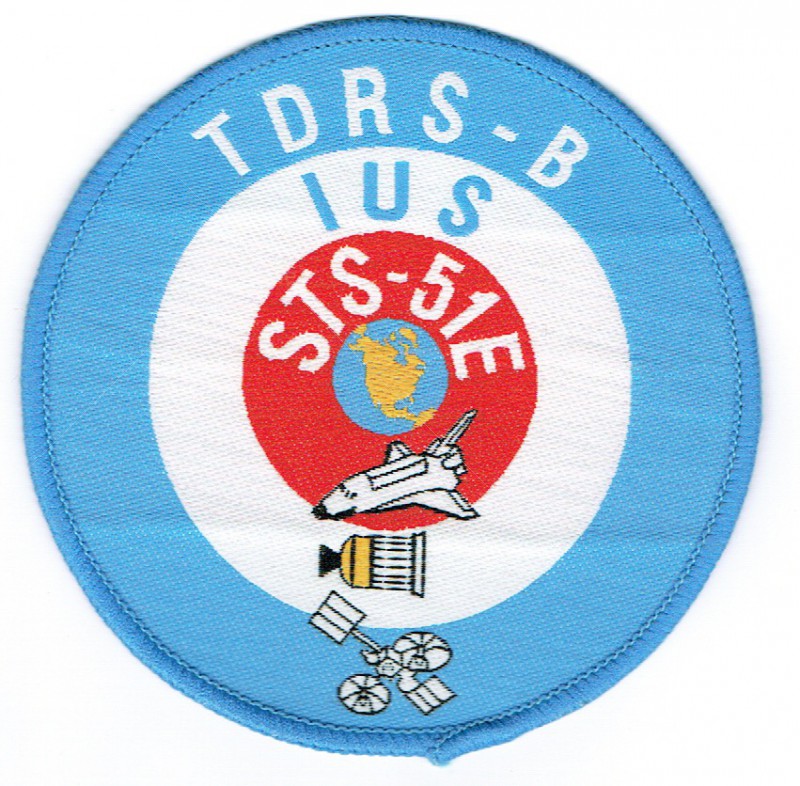 TDRS-B - STS-51E - IUS - Woven Version | Space Patch Database